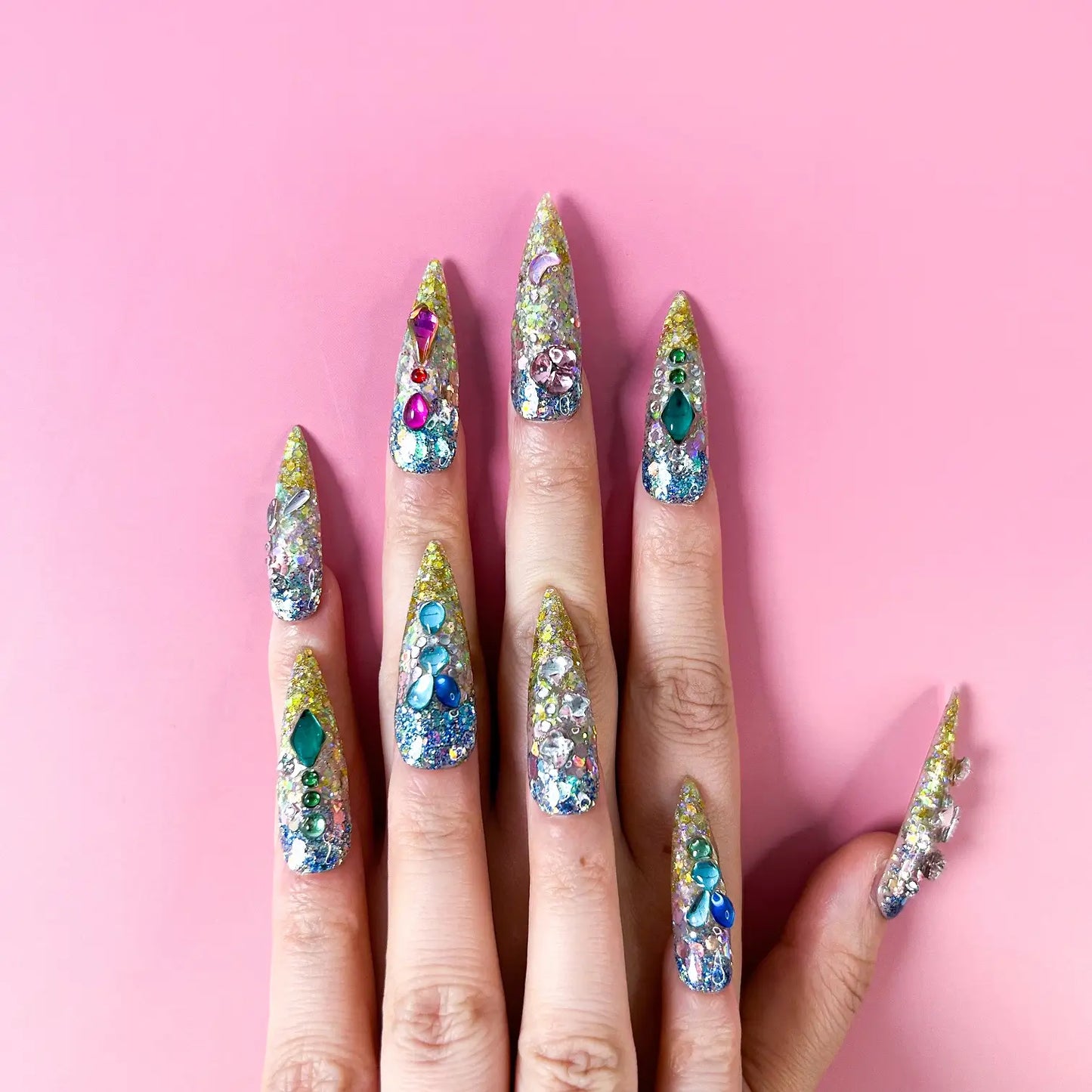 Q133-SPARKLING GALAXY-STILETTO