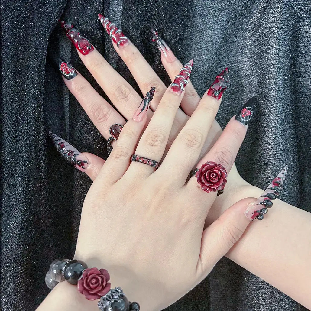 Q019-BLOOD WHIRLPOOL-STILETTO