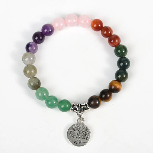 7 Chakra Charm Pendant Bracelet|QML-002