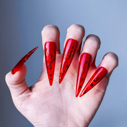 Q025-RED PEONY- STILETTO