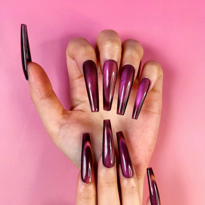 Q010-PURPLE CAT EYE-COFFIN