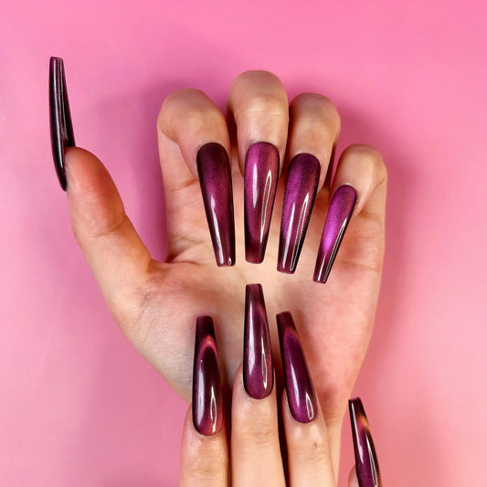 Q010-PURPLE CAT EYE-COFFIN