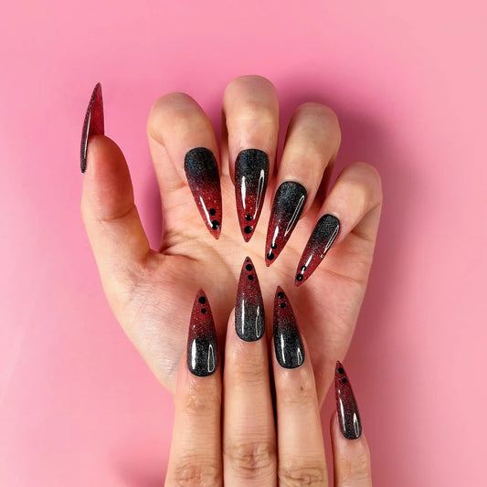 Q073-BLACK STAR-STILETTO
