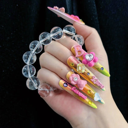 Q088-RAINBOW SWEETHEART-STILETTO
