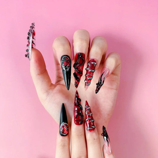 Q019-BLOOD WHIRLPOOL-STILETTO