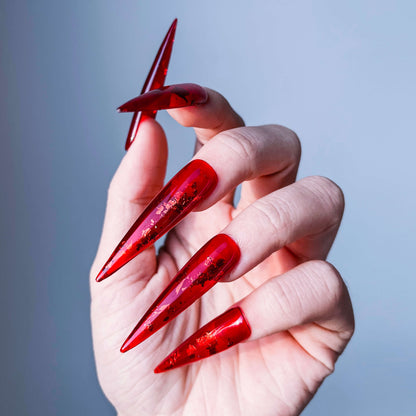 Q025-RED PEONY- STILETTO