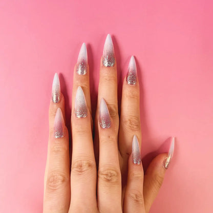 Q064-WHITE VALENTINE-STILETTO