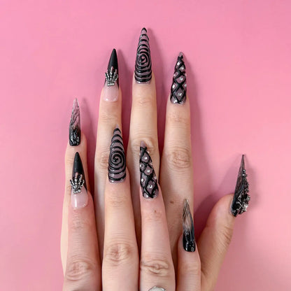 Q049-BLACK WITCH-STILETTO