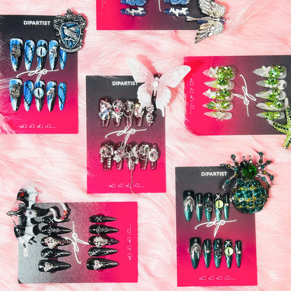 ＄19.99- UNIQUE-PRESS-ON NAILS