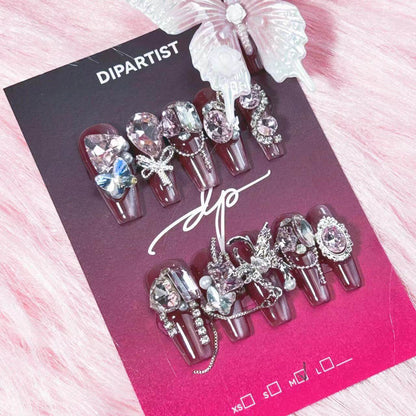 ＄19.99- UNIQUE-PRESS-ON NAILS
