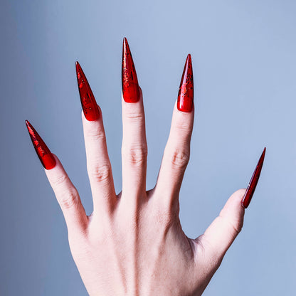 Q025-RED PEONY- STILETTO