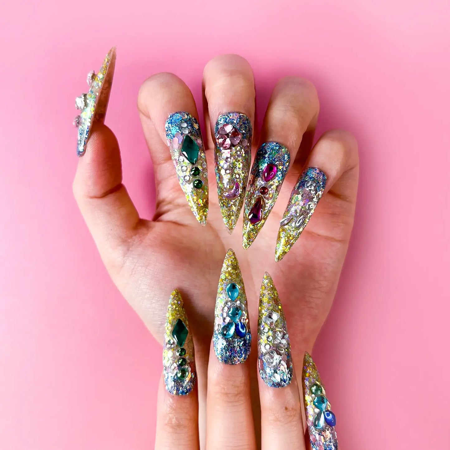 Q133-SPARKLING GALAXY-STILETTO