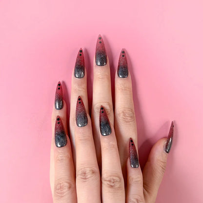 Q073-BLACK STAR-STILETTO