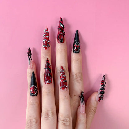 Q019-BLOOD WHIRLPOOL-STILETTO
