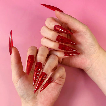 Q025-RED PEONY- STILETTO