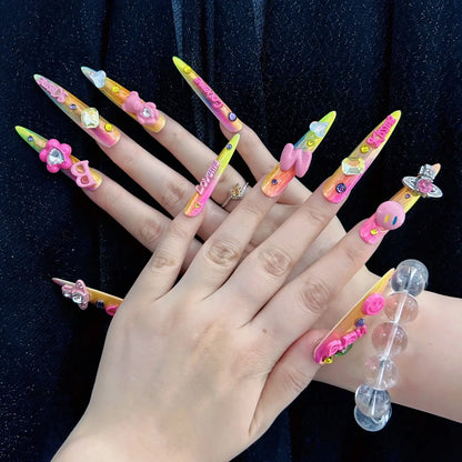 Q088-RAINBOW SWEETHEART-STILETTO