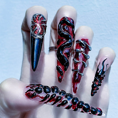Q019-BLOOD WHIRLPOOL-STILETTO