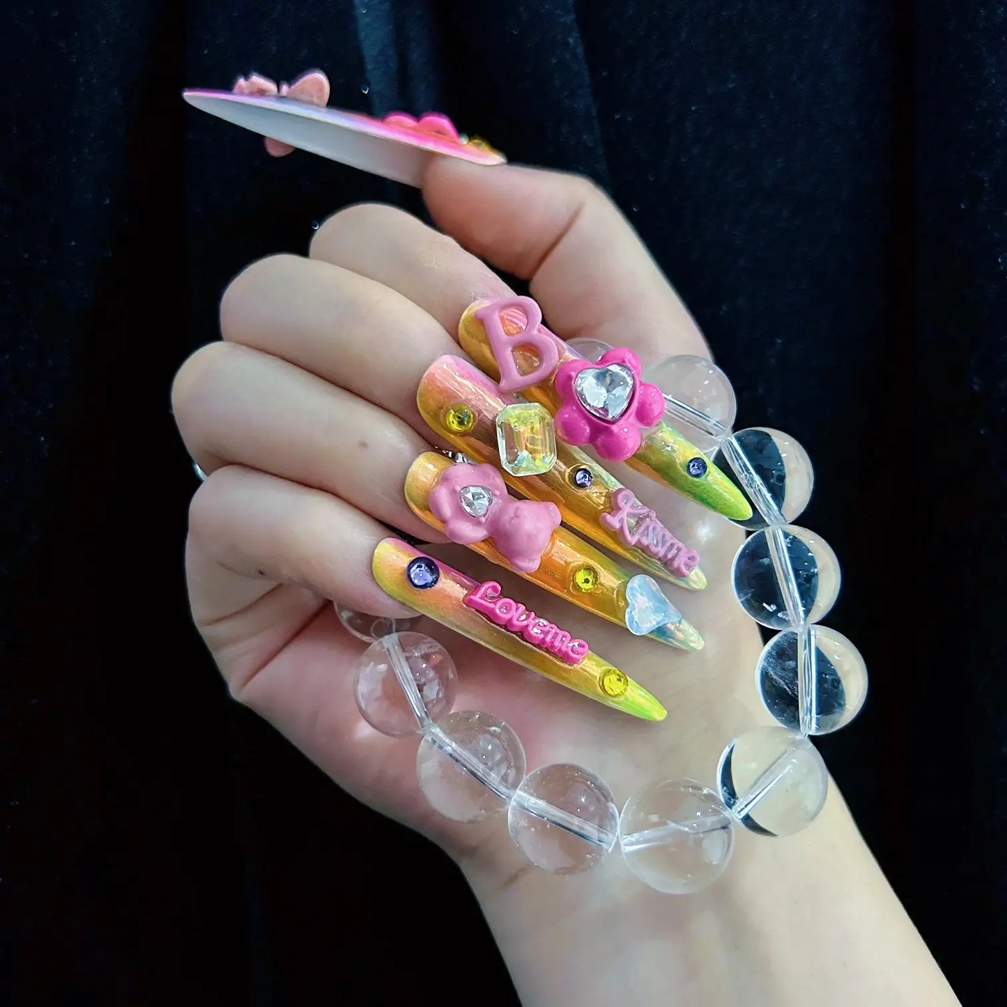 Q088-RAINBOW SWEETHEART-STILETTO