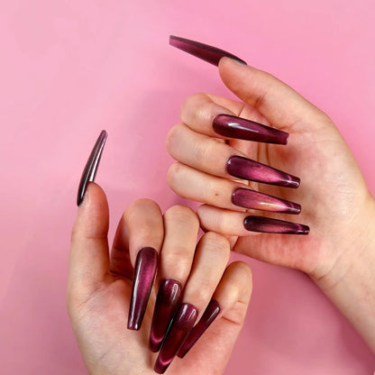 Q010-PURPLE CAT EYE-COFFIN