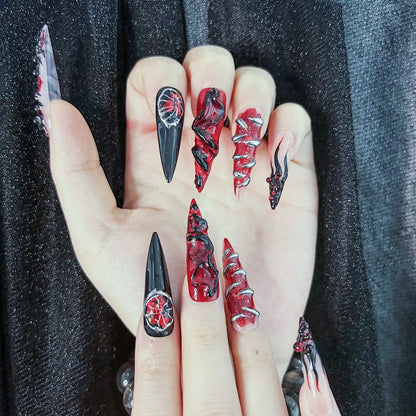 Q019-BLOOD WHIRLPOOL-STILETTO