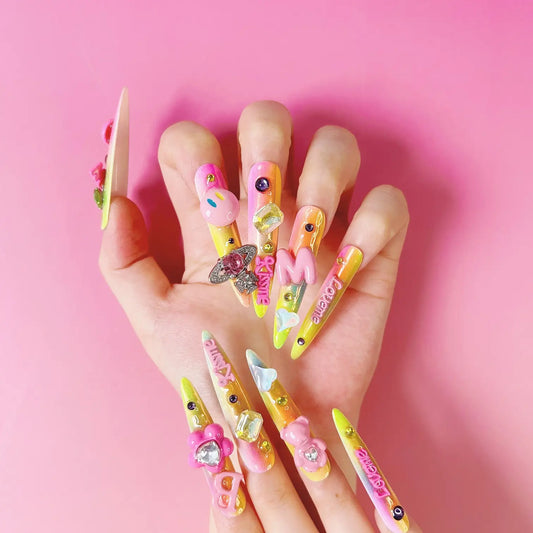Q088-RAINBOW SWEETHEART-STILETTO