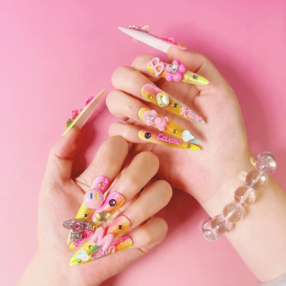 Q088-RAINBOW SWEETHEART-STILETTO