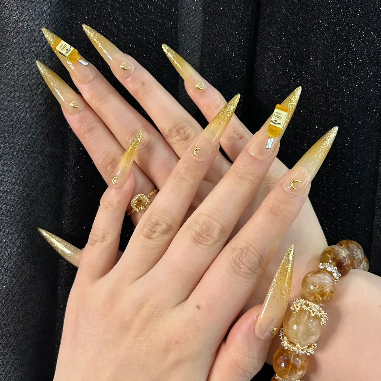 Q052-GOLD NIGHT- STILETTO