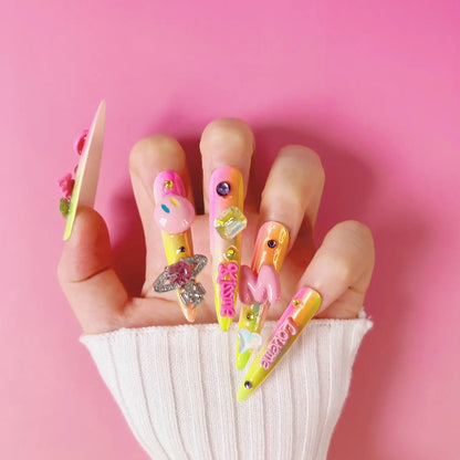 Q088-RAINBOW SWEETHEART-STILETTO