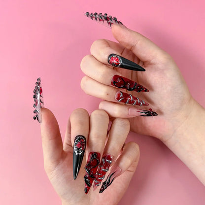 Q019-BLOOD WHIRLPOOL-STILETTO